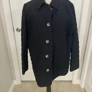 Chico's Black Quilted Jacket with pockets